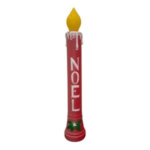 Vtg Noel Candle Blow Mold 37” Union Products Holiday Christmas Decor No Light